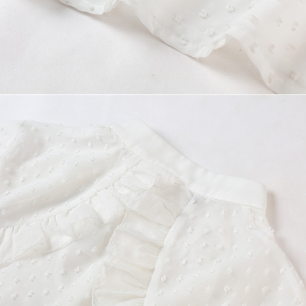 Self Portrait Plumetis Ivory Blouse - Picture 6 of 8